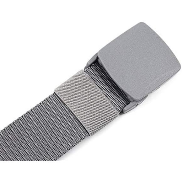 3-Pack Nylon Canvas Belt Plastic Buckle Belt Travel Adjustable Nylon Web Slide - Picture 5 of 6